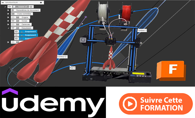 tuto pour fabriquer en 2 couleurs stl la fusee de tintin avec fusion 360