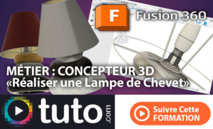 Conception + Modélisation 3D Fusion 360 Lampe de Chevet Design