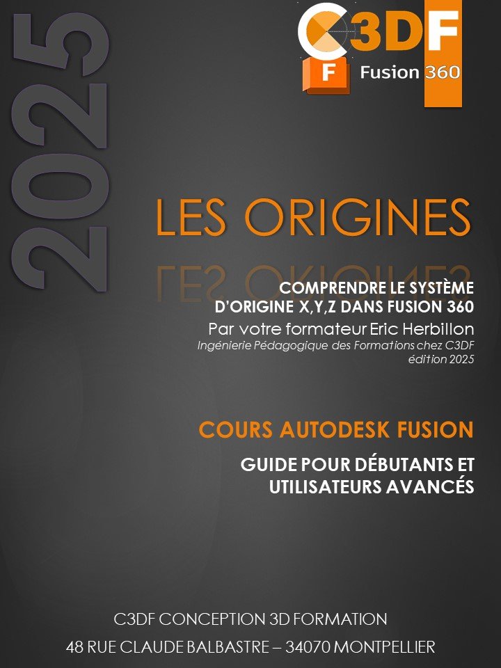 cours PDF Origine Fusion 360 : Apprendre à déplacer, changer l'origine avec 1 Exercice PDF créer un profilé alu pour vos châssis.