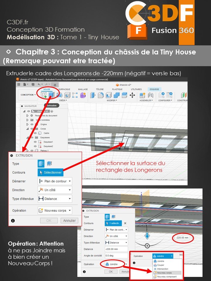 tiny house 3d - page de cours precise dans un pdf pas a pas pour le logiciel fusion 360